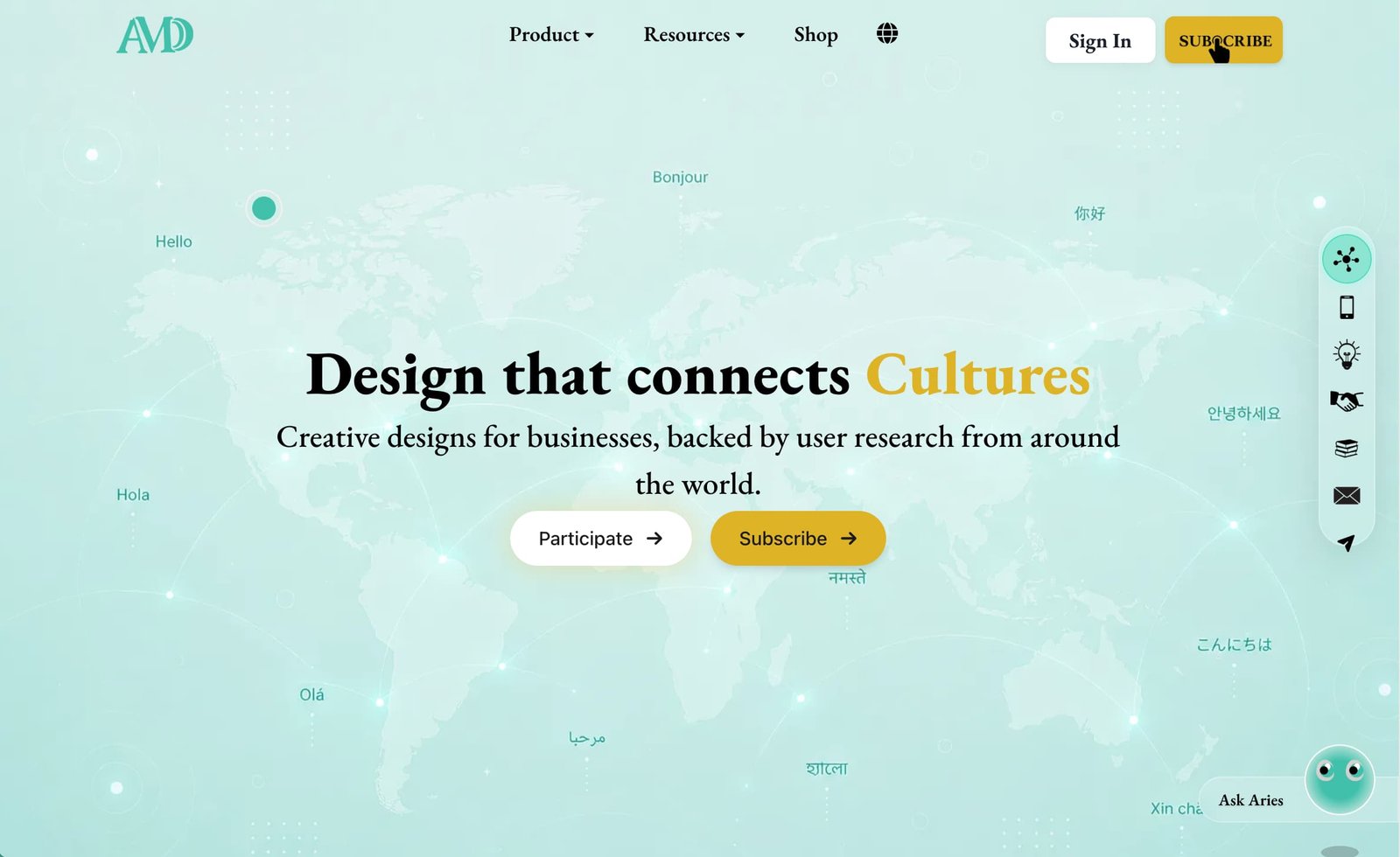AM Digital Designs Homepage Marketing Frontend Overview