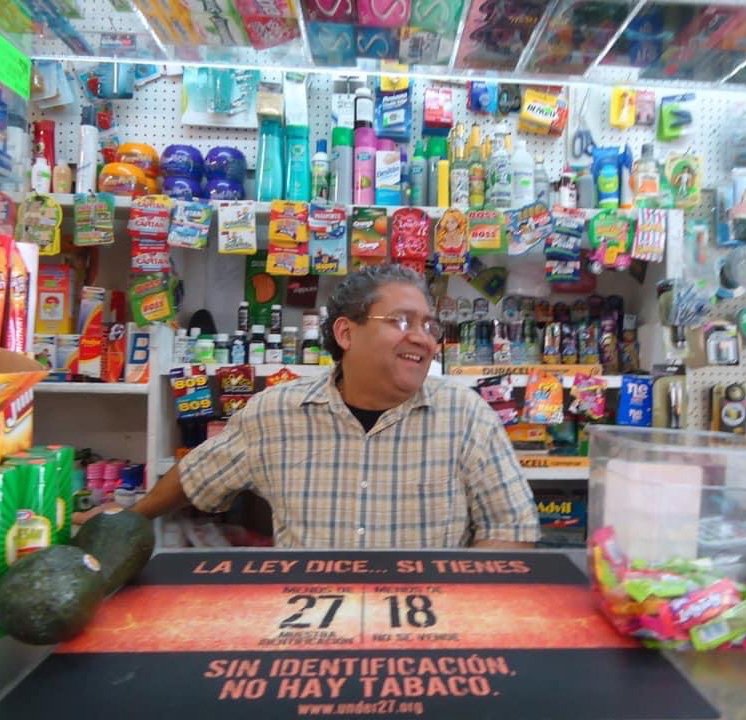 Photograph of real store owner Juan Faustino Cardenes